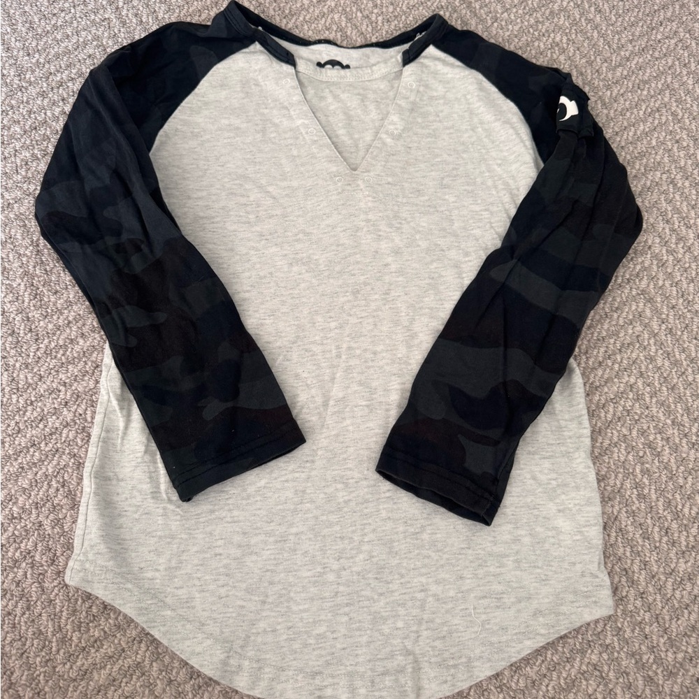 Appaman Gray and Black Long Sleeve Shirt